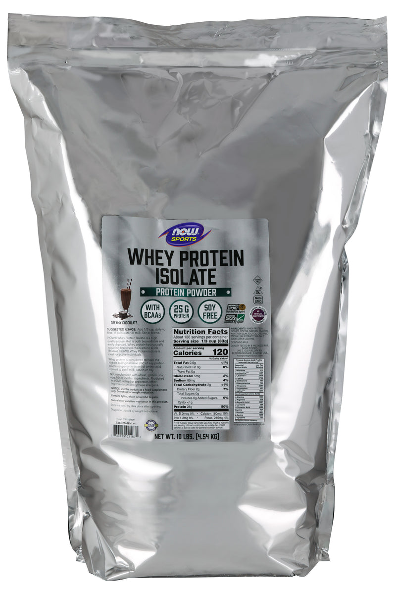 Whey Protein Isolate Dutch Chocolate 10 lbs (4.54 kg) | By Now sports - Best Price