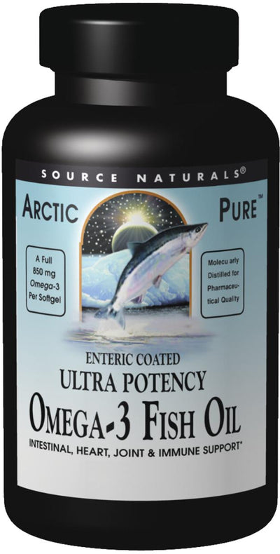 ArcticPure Ultra Potency Omega-3 Fish Oil Enteric-Coated 850 mg 120 Softgels