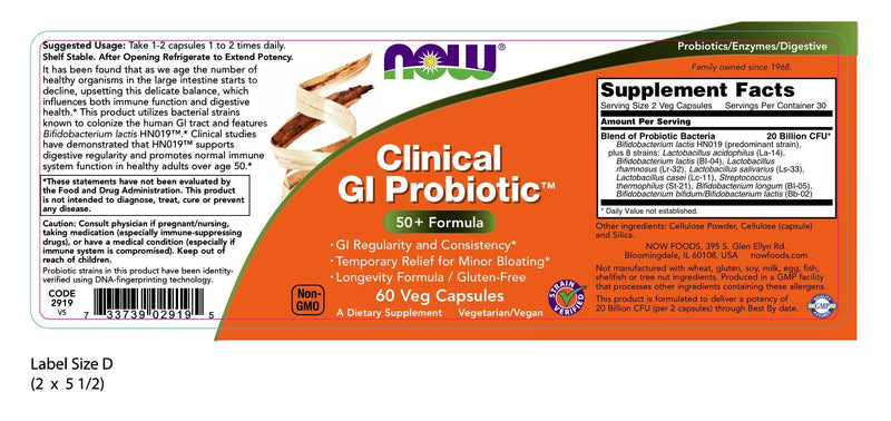 Clinical GI Probiotic 60 Veg Capsules