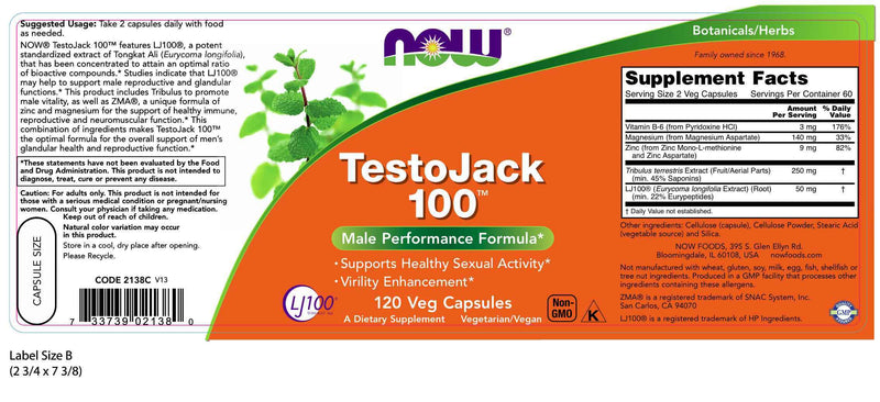 TestoJack 100 120 Veg Capsules