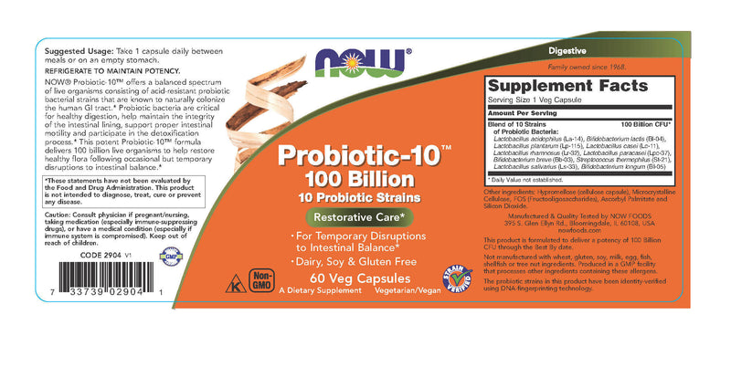 Probiotic-10 100 Billion 60 Veg Caps