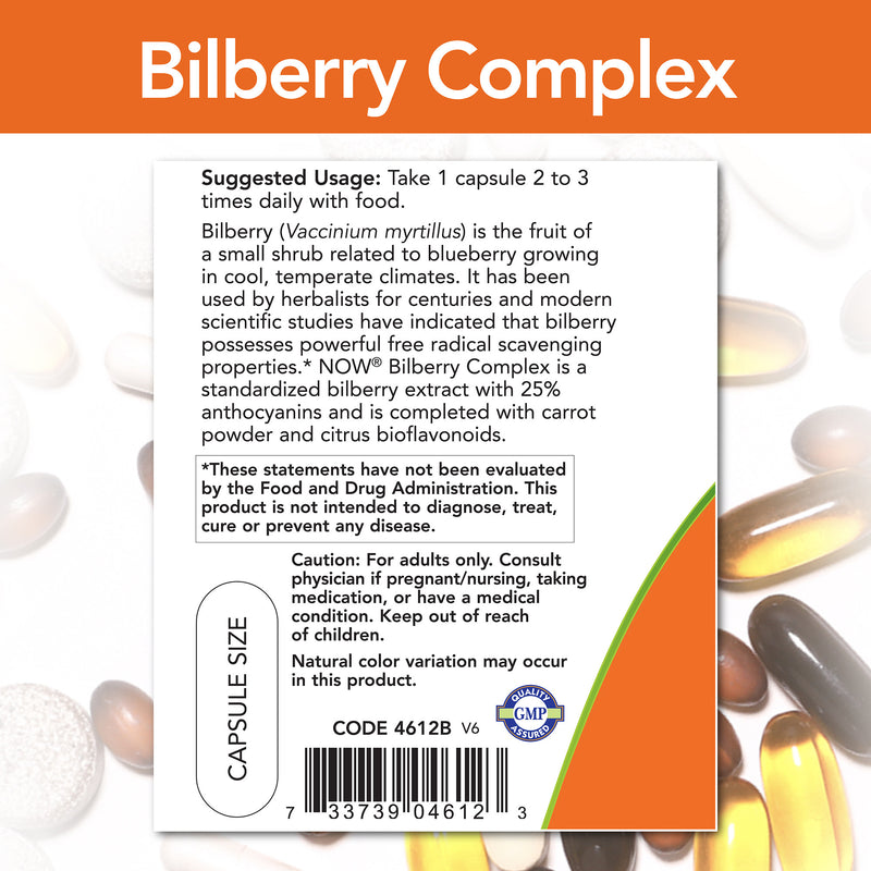 Bilberry Complex 80 mg 100 Veg Capsules