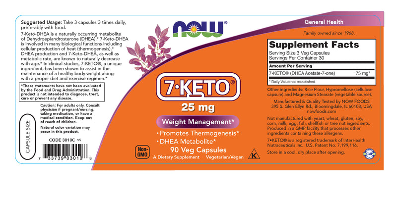 7-KETO 25 mg 90 Veg Capsules