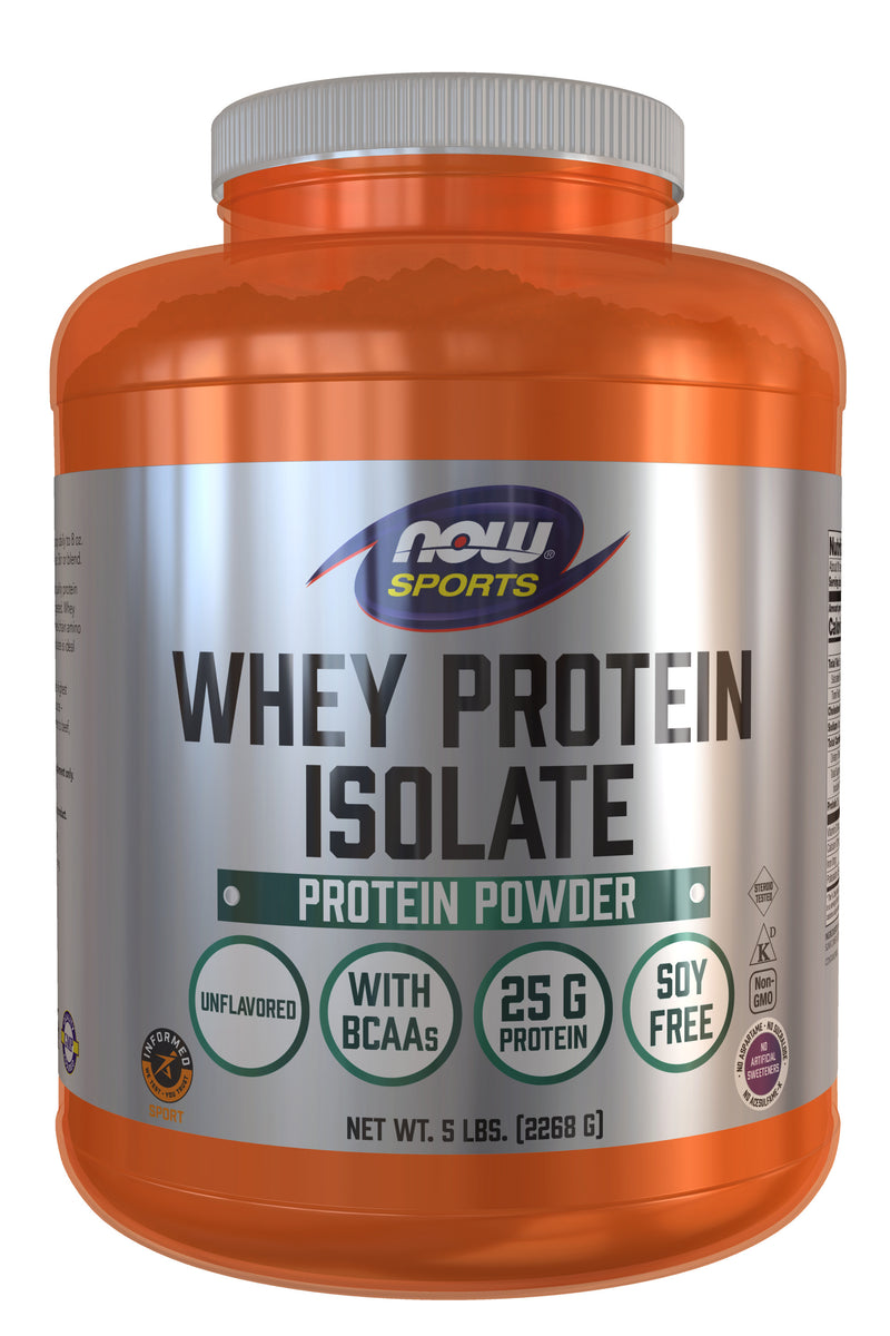 Now Sports, Whey Protein Isolate Natural Unflavored 5 lb (2268 g)