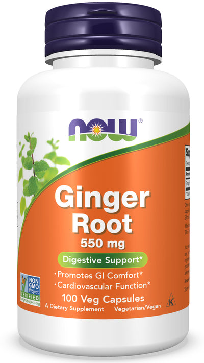 Ginger Root 550 mg 100 Capsules | By Now Foods - Best Price