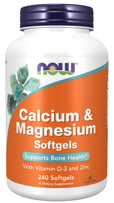 Calcium & Magnesium 240 Softgels | By Now Foods - Best Price