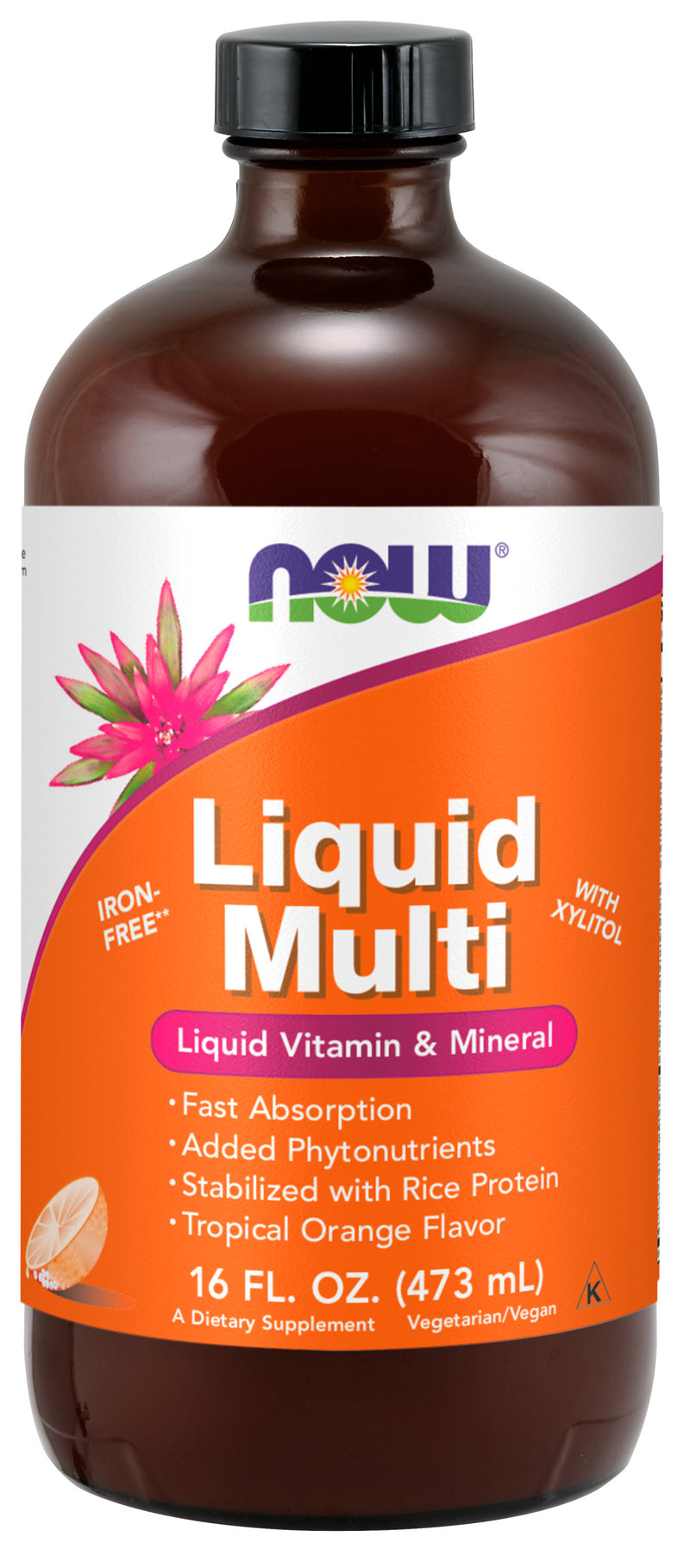 Liquid Multi Tropical Orange Flavor 16 fl oz (473 ml)