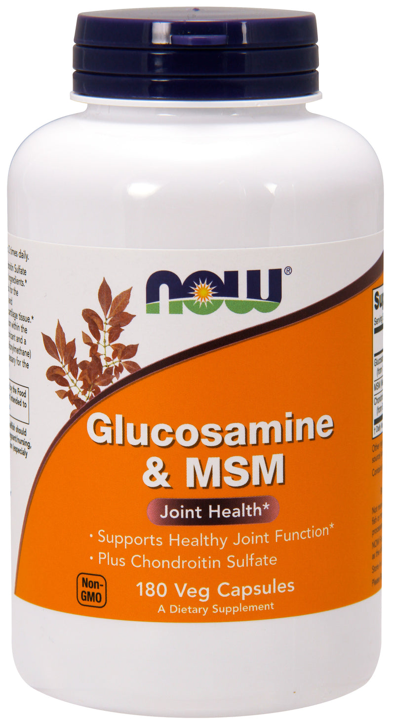 Glucosamine & MSM 180 Veg Capsules | By Now Foods - Best Price
