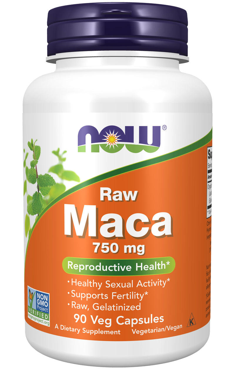 Raw Maca 750 mg 90 Veg Capsules | By Now Foods - Best Price