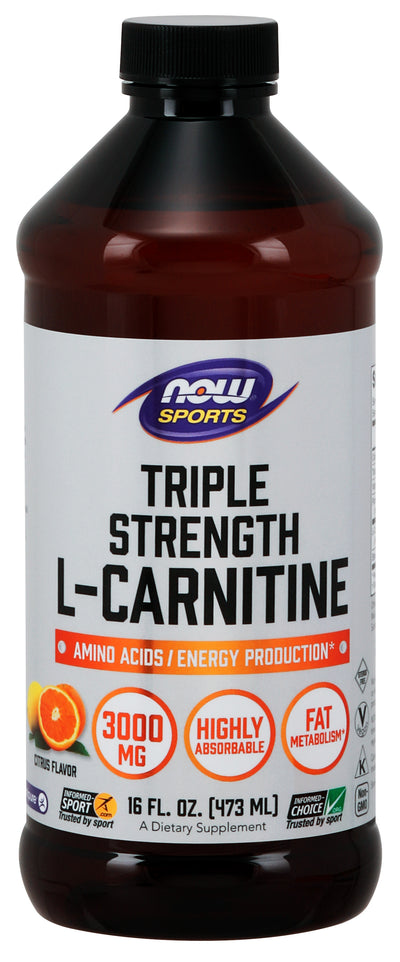 Now Sports, L-Carnitine Liquid Citrus Flavor 3000 mg 16 fl oz (473 ml)
