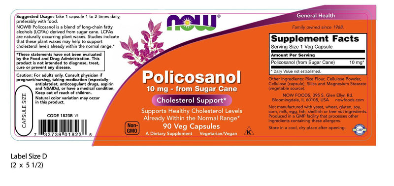 Policosanol 10 mg 90 Veg Capsules